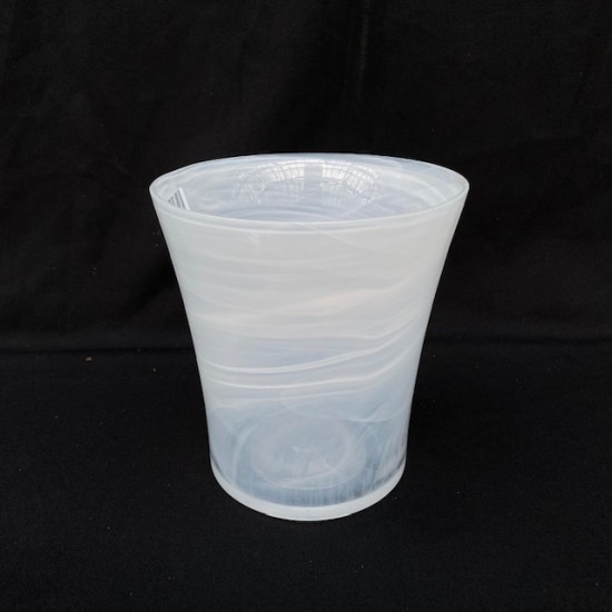 Orchid Pot - Glass (White)