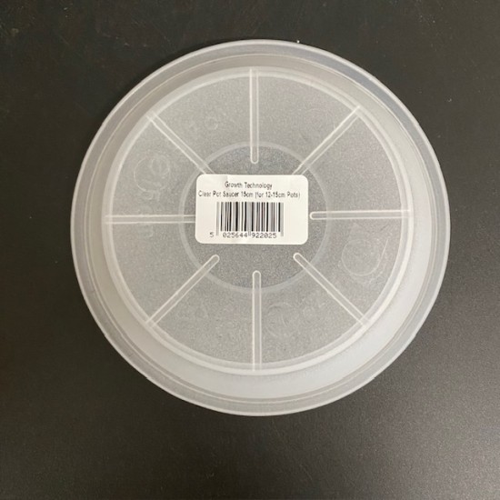 Clear Plastic Saucer - 12-15cm